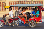Cambodian tricycle drivers